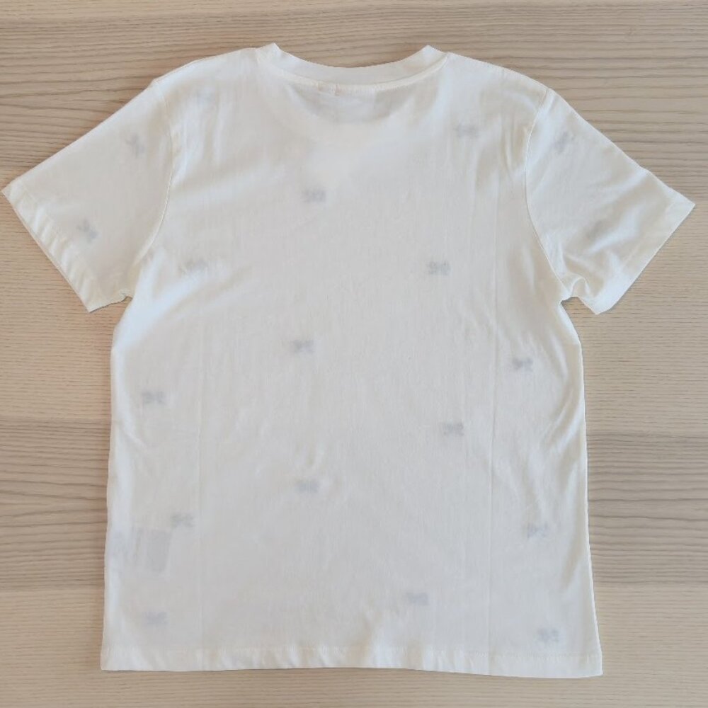 NWT ICHI Embroidered Bows White T-Shirt - Picture 3 of 8